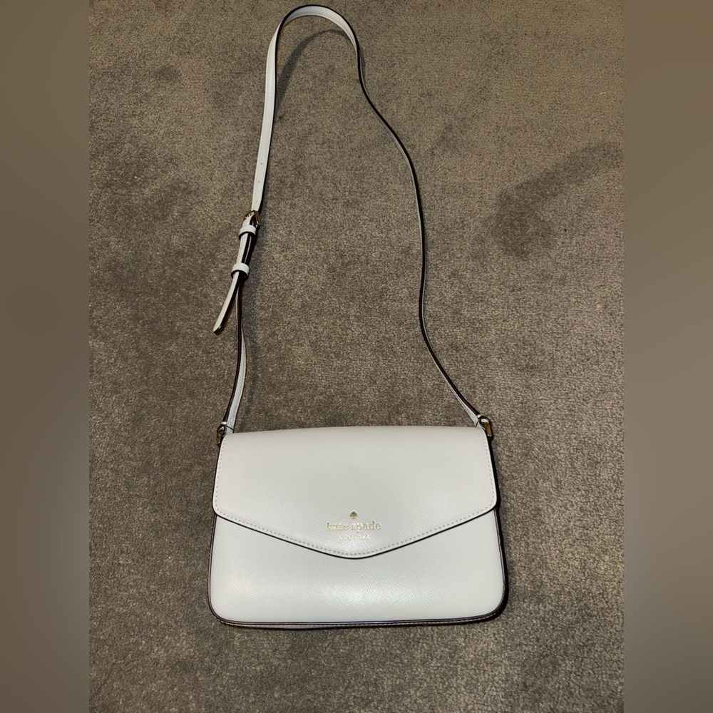 Kate Spade Sadie Envelope Crossbody Bag Purse - Stone Path Gray